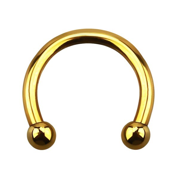 Circular Barbell, Titan - vergoldet [10 Stk.]