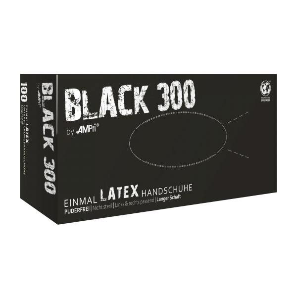 BLACK 300 | Latexhandschuhe, extra lang